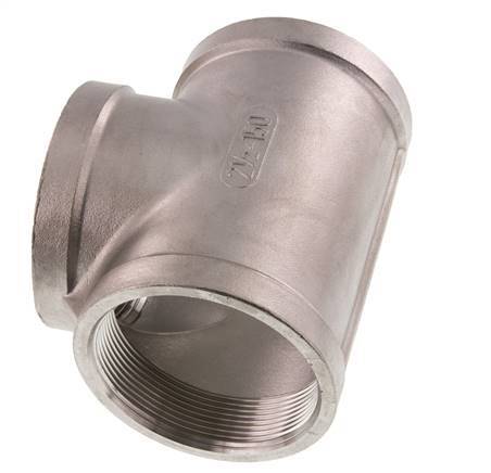 Rp 2 1/2'' RVS T-stuk 16 Bar