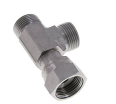 UN 13/16''-16 F/M Verzinkt Stalen T-stuk ORFS met wartelmoer 630 Bar - Hydrauliek