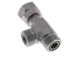 UN 13/16''-16 F/M Verzinkt Stalen T-stuk ORFS met wartelmoer 630 Bar - Hydrauliek