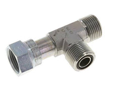 UN 1-3/16''-12 F/M Verzinkt Stalen T-stuk ORFS met wartelmoer 400 Bar - Hydrauliek