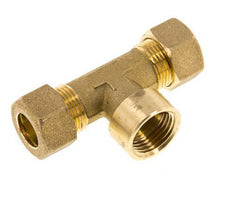 G 1/2'' x 14mm Messing T-stuk Knelfitting 89 Bar DIN EN 1254-2