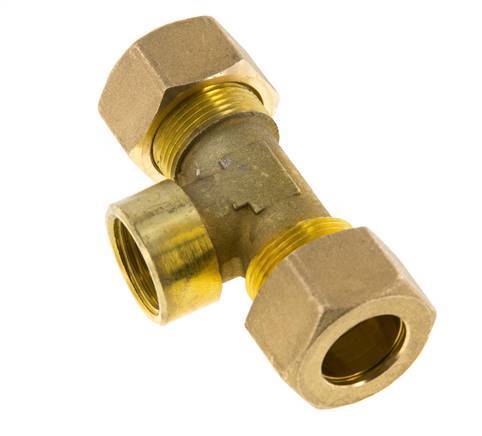 G 1/2'' x 18mm Messing T-stuk Knelfitting 67 Bar DIN EN 1254-2