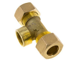 G 1/2'' x 18mm Messing T-stuk Knelfitting 67 Bar DIN EN 1254-2