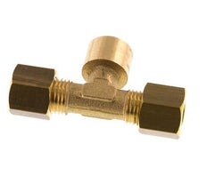 G 1/8'' x 6mm Messing T-stuk Knelfitting 150 Bar DIN EN 1254-2
