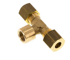 G 1/8'' x 6mm Messing T-stuk Knelfitting 150 Bar DIN EN 1254-2