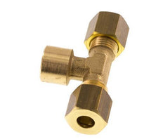 G 1/8'' x 6mm Messing T-stuk Knelfitting 150 Bar DIN EN 1254-2