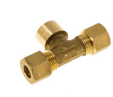 G 3/8'' x 10mm Brass Tee Compression Fitting 95 Bar DIN EN 1254-2