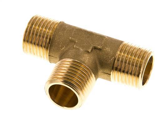 R 1/2'' Buitendraad Messing T-stuk 16 Bar