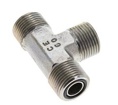 UN 13/16''-16 Male Zinc plated Steel Tee ORFS 630 Bar - Hydraulic