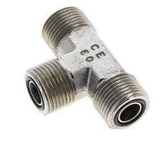 UN 13/16''-16 Male Zinc plated Steel Tee ORFS 630 Bar - Hydraulic