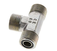 UN 13/16''-16 Male Zinc plated Steel Tee ORFS 630 Bar - Hydraulic