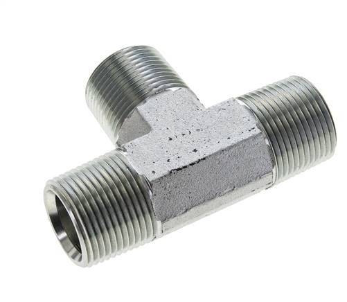 1'' NPT Buitendraad Verzinkt Stalen T-stuk 140 Bar - Hydrauliek