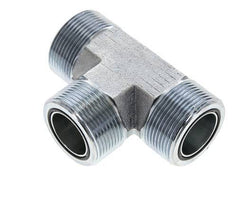 UN 1-11/16''-12 Buitendraad Verzinkt Stalen T-stuk ORFS 250 Bar - Hydrauliek