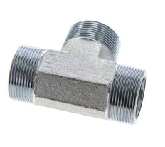 UN 1-11/16''-12 Male Zinc plated Steel Tee ORFS 250 Bar - Hydraulic