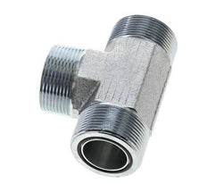 UN 1-11/16''-12 Male Zinc plated Steel Tee ORFS 250 Bar - Hydraulic