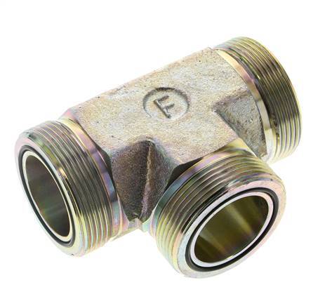 UN 2''-12 Buitendraad Verzinkt Stalen T-stuk ORFS 250 Bar - Hydrauliek