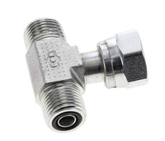 UN 11/16''-16 M/F Verzinkt Stalen T-stuk ORFS met wartelmoer 630 Bar - Hydrauliek