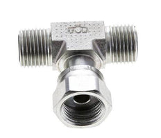 UN 11/16''-16 M/F Zinc plated Steel Tee ORFS with union nut 630 Bar - Hydraulic
