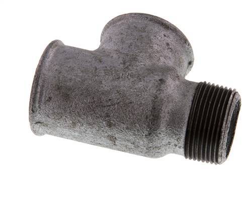 R 1 1/4'' x Rp 1 1/4'' M/F Verzinkt Gietijzeren T-stuk 25 Bar