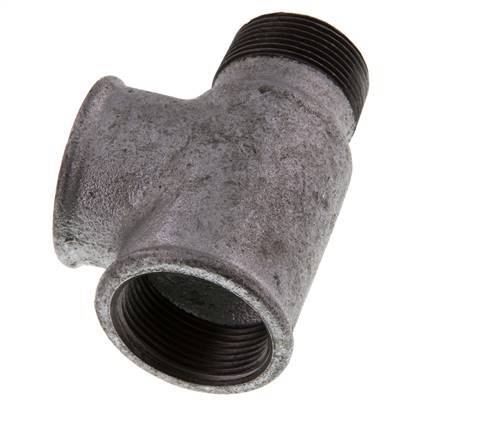 R 1 1/4'' x Rp 1 1/4'' M/F Verzinkt Gietijzeren T-stuk 25 Bar