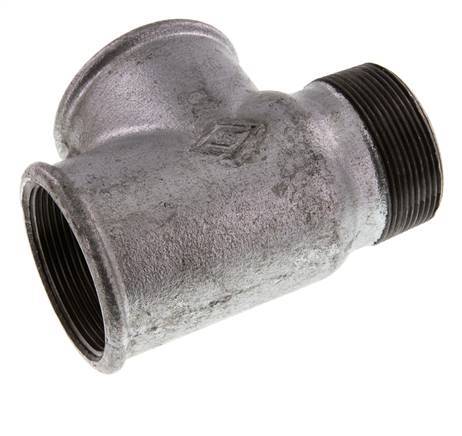 R 2'' x Rp 2'' M/F Zinc plated Cast iron Tee 25 Bar