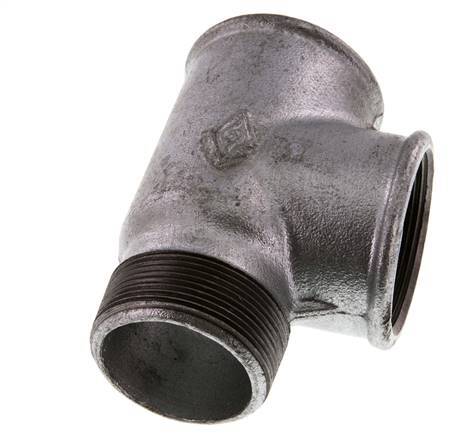 R 2'' x Rp 2'' M/F Zinc plated Cast iron Tee 25 Bar