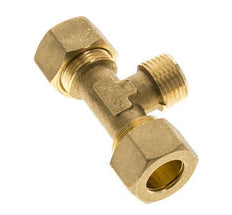 R 1/2'' Male x 16mm Brass Tee Compression Fitting 76 Bar DIN EN 1254-2