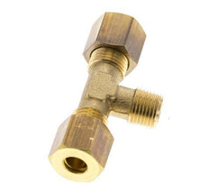R 1/8'' Buitendraad x 6mm Messing T-stuk Knelfitting 150 Bar DIN EN 1254-2