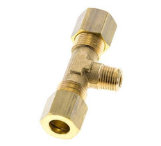 R 1/8'' Buitendraad x 8mm Messing T-stuk Knelfitting 135 Bar DIN EN 1254-2