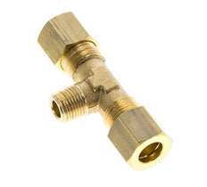 R 1/8'' Buitendraad x 8mm Messing T-stuk Knelfitting 135 Bar DIN EN 1254-2