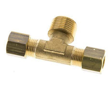 R 3/8'' Buitendraad x 8mm Messing T-stuk Knelfitting 135 Bar DIN EN 1254-2