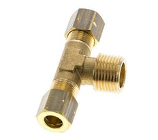R 3/8'' Buitendraad x 8mm Messing T-stuk Knelfitting 135 Bar DIN EN 1254-2