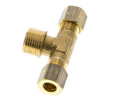 R 3/8'' Buitendraad x 8mm Messing T-stuk Knelfitting 135 Bar DIN EN 1254-2