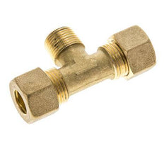 R 3/8'' Buitendraad x 12mm Messing T-stuk Knelfitting 75 Bar DIN EN 1254-2