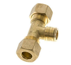 R 3/8'' Buitendraad x 12mm Messing T-stuk Knelfitting 75 Bar DIN EN 1254-2