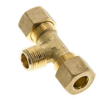 R 3/8'' Buitendraad x 12mm Messing T-stuk Knelfitting 75 Bar DIN EN 1254-2