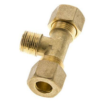 R 3/8'' Buitendraad x 12mm Messing T-stuk Knelfitting 75 Bar DIN EN 1254-2
