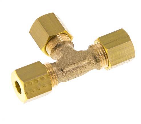 5mm Messing T-stuk Knelfitting 150 Bar DIN EN 1254-2