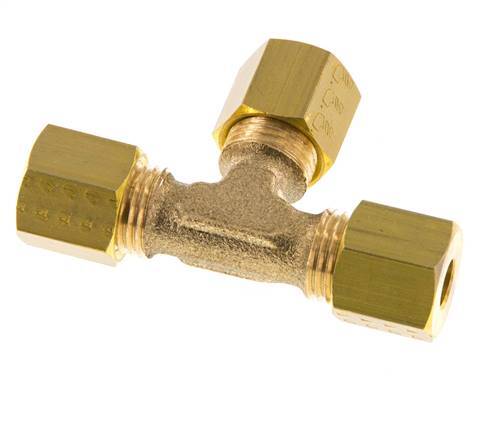 5mm Messing T-stuk Knelfitting 150 Bar DIN EN 1254-2