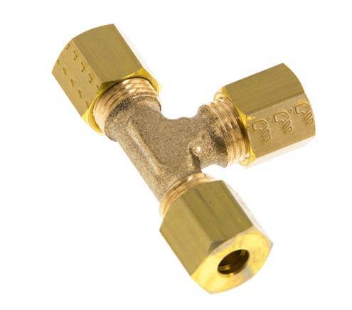 5mm Messing T-stuk Knelfitting 150 Bar DIN EN 1254-2