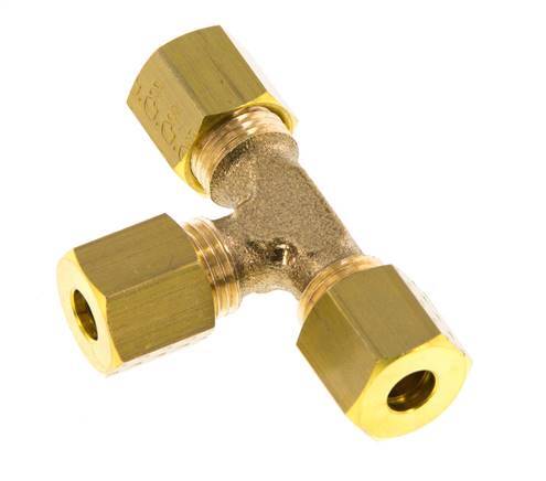 5mm Messing T-stuk Knelfitting 150 Bar DIN EN 1254-2