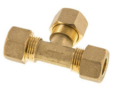 12mm Brass Tee Compression Fitting 75 Bar DIN EN 1254-2