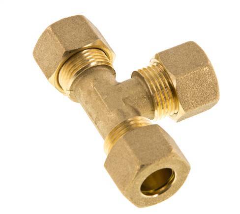 12mm Messing T-stuk Knelfitting 75 Bar DIN EN 1254-2