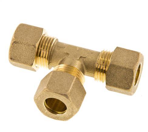 12mm Messing T-stuk Knelfitting 75 Bar DIN EN 1254-2