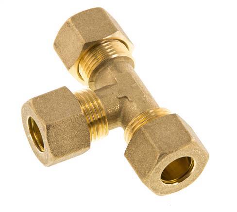 12mm Messing T-stuk Knelfitting 75 Bar DIN EN 1254-2