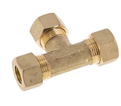 14mm Messing T-stuk Knelfitting 89 Bar DIN EN 1254-2