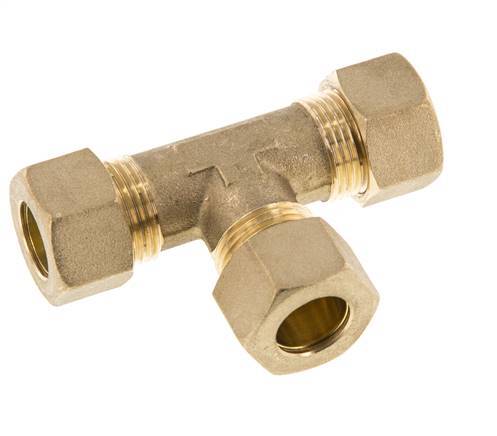 14mm Messing T-stuk Knelfitting 89 Bar DIN EN 1254-2
