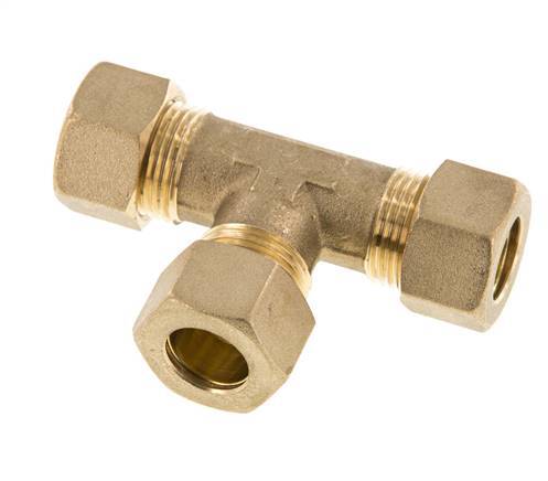 14mm Messing T-stuk Knelfitting 89 Bar DIN EN 1254-2