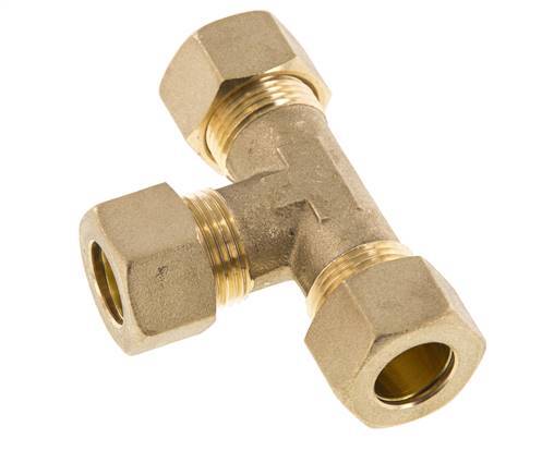 14mm Messing T-stuk Knelfitting 89 Bar DIN EN 1254-2