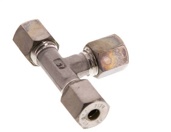 6S RVS T-stuk Knelfitting 630 Bar DIN 2353
